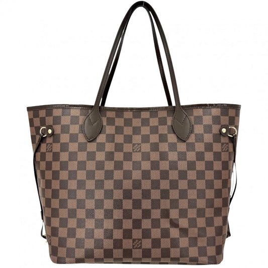 LOUIS VUITTON ルイヴィトン トートバッグ ネヴァーフルMM ハンドバッグ N40599 ダミエキャンバス ブラウン 茶 ゴールド金具 レディース【中古品】