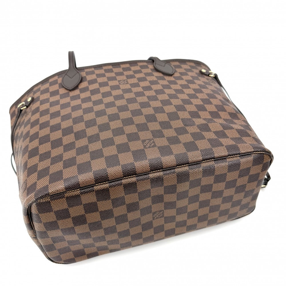 LOUIS VUITTON ルイヴィトン トートバッグ ネヴァーフルMM ハンドバッグ N40599 ダミエキャンバス ブラウン 茶 ゴールド金具 レディース【中古品】