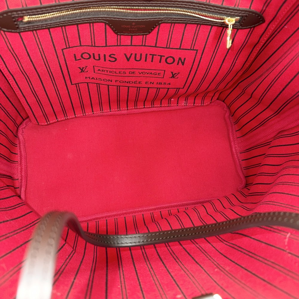 LOUIS VUITTON ルイヴィトン トートバッグ ネヴァーフルMM ハンドバッグ N40599 ダミエキャンバス ブラウン 茶 ゴールド金具 レディース【中古品】