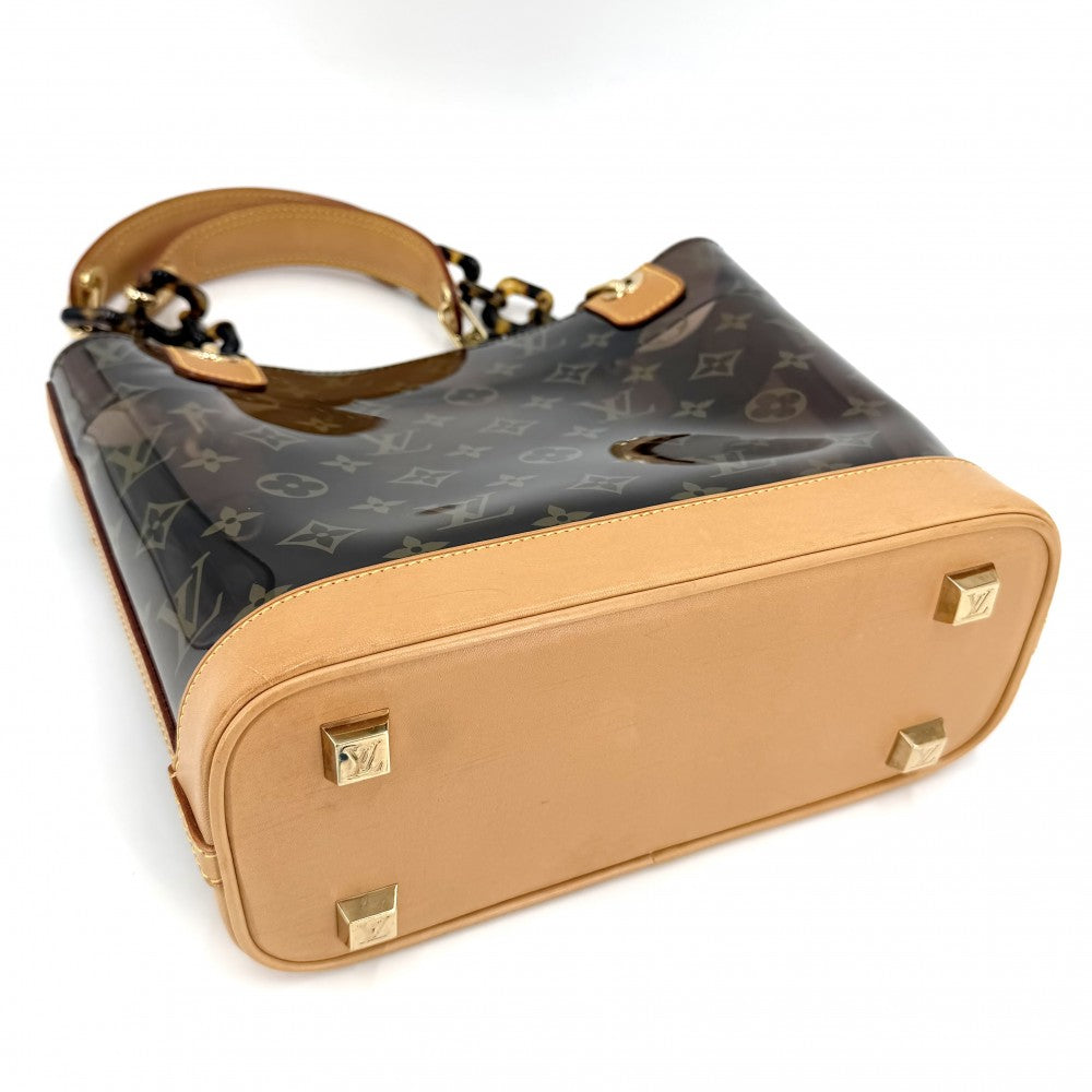 【開店SALE】 LOUIS VUITTON ルイヴィトン トートバッグ モノグラムビニール カバアンブルPM ハンドバッグ ポーチ付き M92502 ブラウン 茶 ゴールド金具 レディース【中古品】