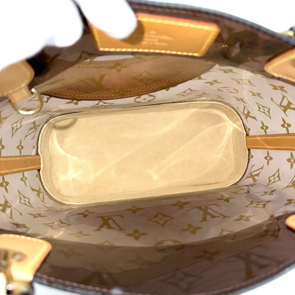 【開店SALE】 LOUIS VUITTON ルイヴィトン トートバッグ モノグラムビニール カバアンブルPM ハンドバッグ ポーチ付き M92502 ブラウン 茶 ゴールド金具 レディース【中古品】