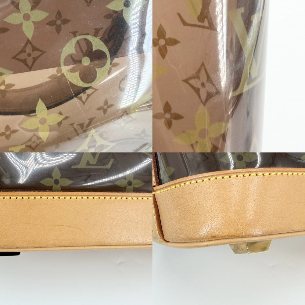 【開店SALE】 LOUIS VUITTON ルイヴィトン トートバッグ モノグラムビニール カバアンブルPM ハンドバッグ ポーチ付き M92502 ブラウン 茶 ゴールド金具 レディース【中古品】