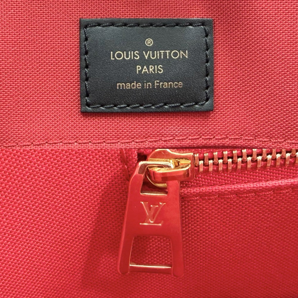 LOUIS VUITTON ルイヴィトン 2WAY オンザゴーGM ハンドバッグ トートバッグ M45320 モノグラムジャイアント モノグラム・リバース ブラウン 茶 ベージュ ゴールド金具 レディース【中古品】