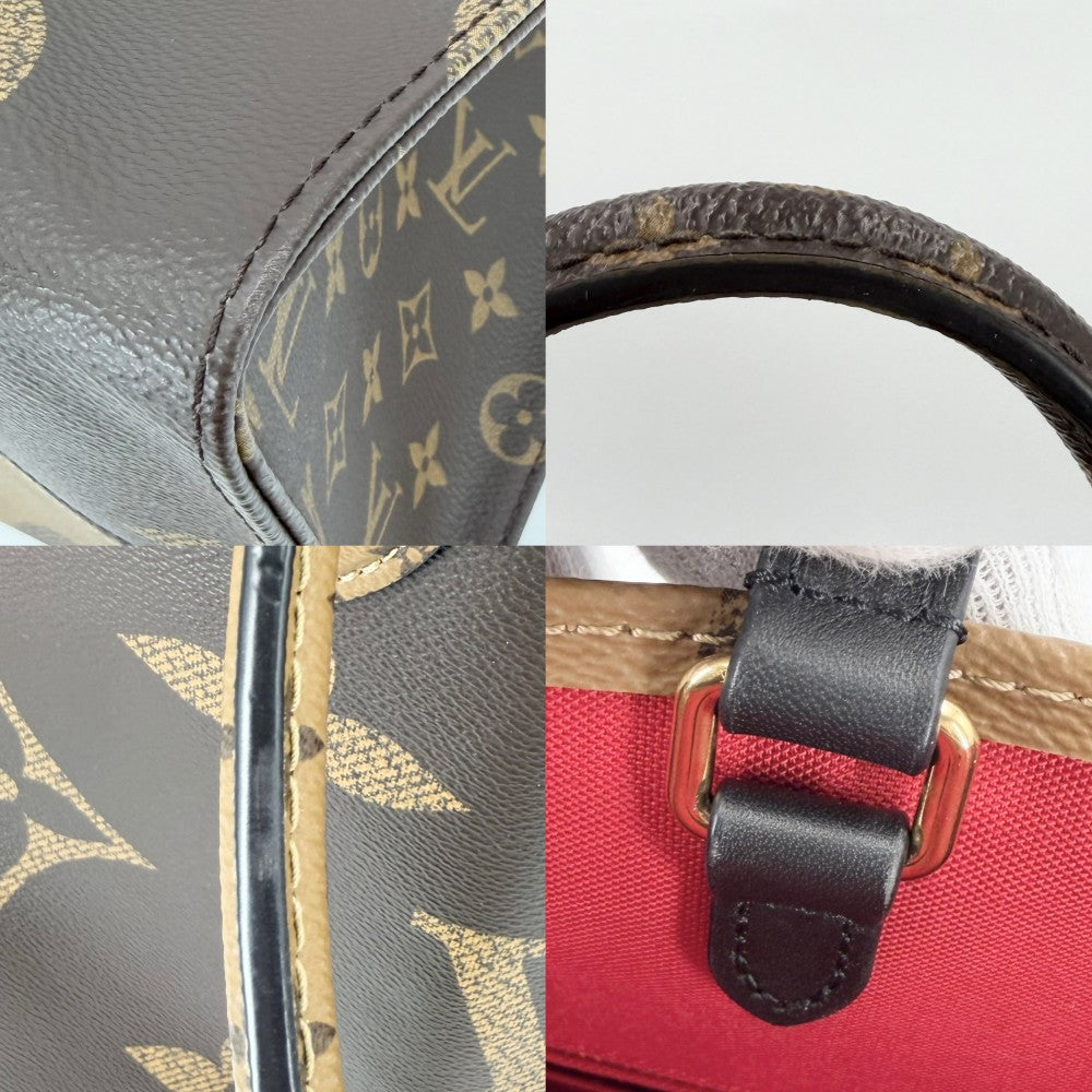 LOUIS VUITTON ルイヴィトン 2WAY オンザゴーGM ハンドバッグ トートバッグ M45320 モノグラムジャイアント モノグラム・リバース ブラウン 茶 ベージュ ゴールド金具 レディース【中古品】