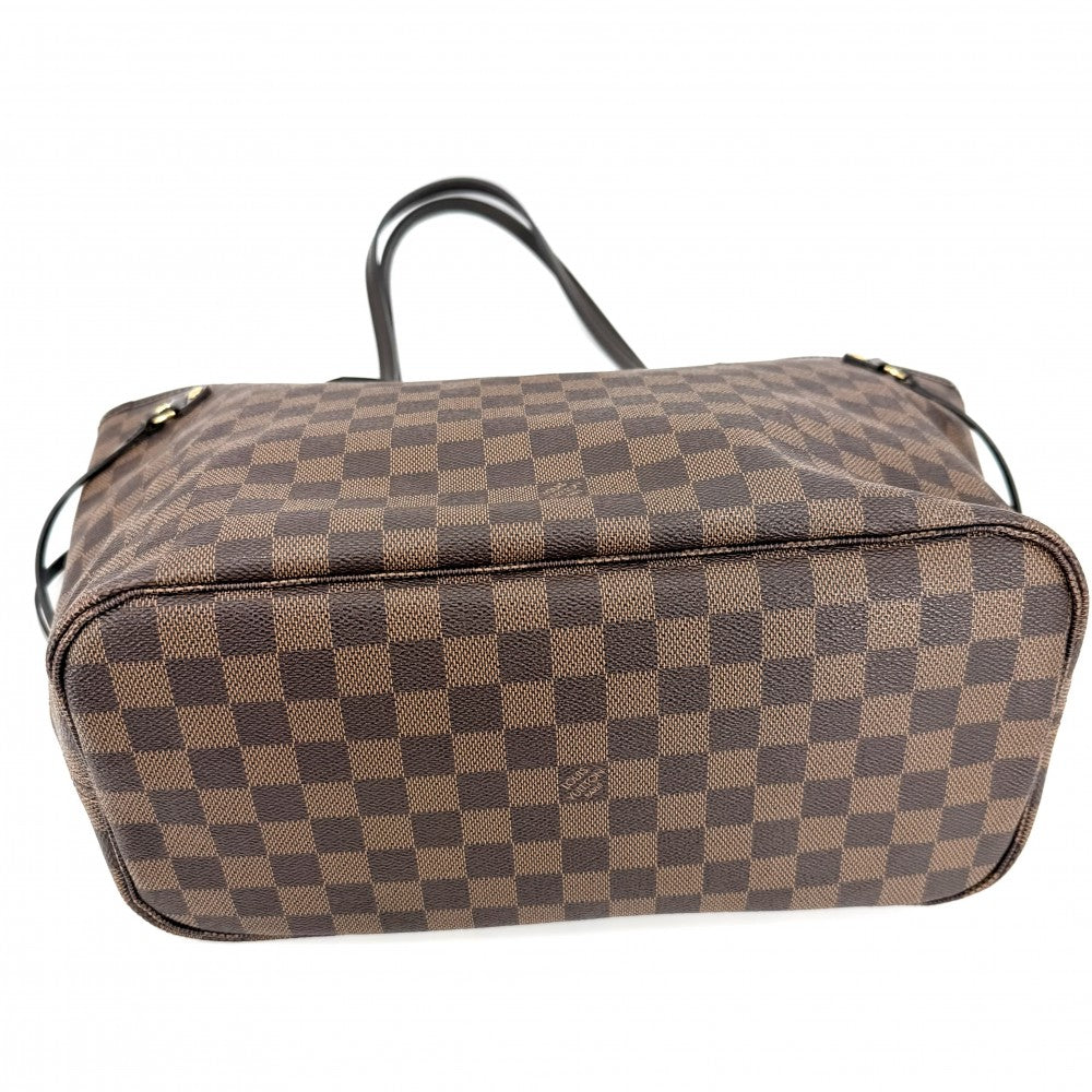 LOUIS VUITTON ルイヴィトン トートバッグ ネヴァーフルMM ハンドバッグ N51105 ダミエキャンバス ブラウン 茶 ゴールド金具 レディース【中古品】