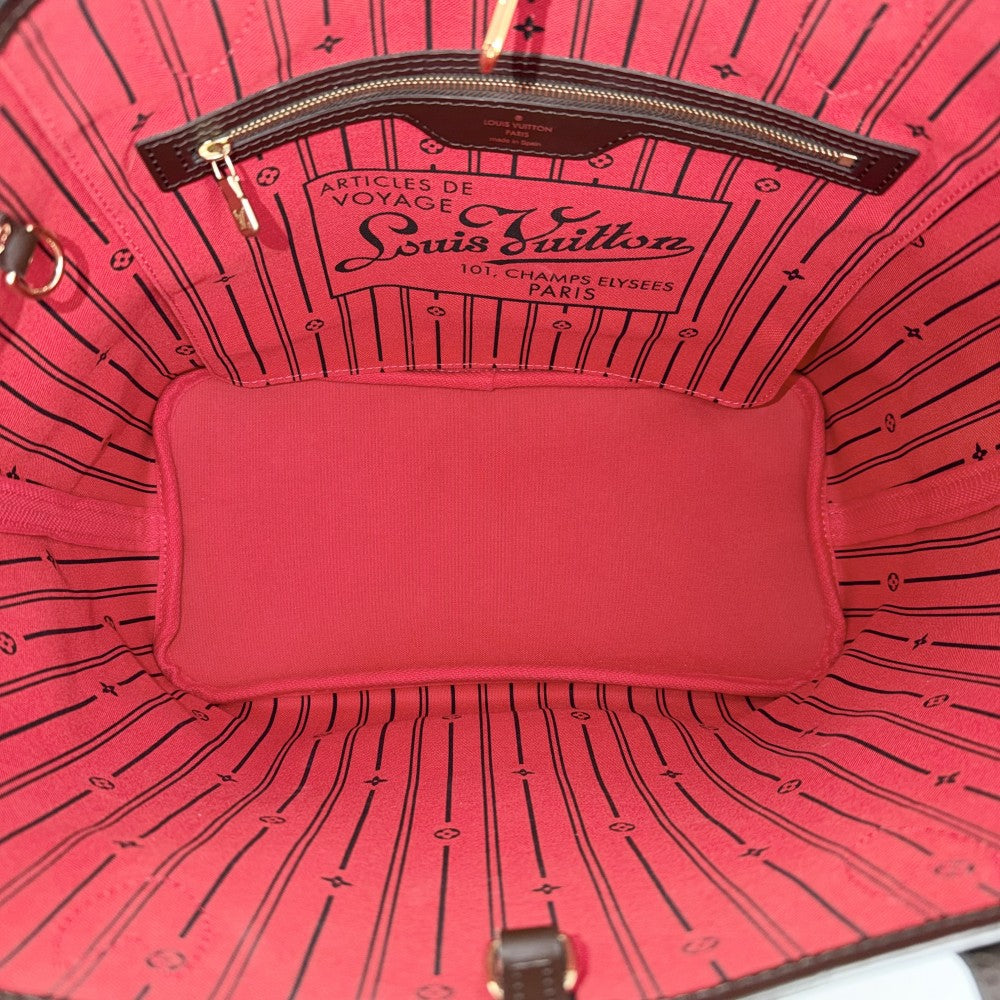 LOUIS VUITTON ルイヴィトン トートバッグ ネヴァーフルMM ハンドバッグ N51105 ダミエキャンバス ブラウン 茶 ゴールド金具 レディース【中古品】