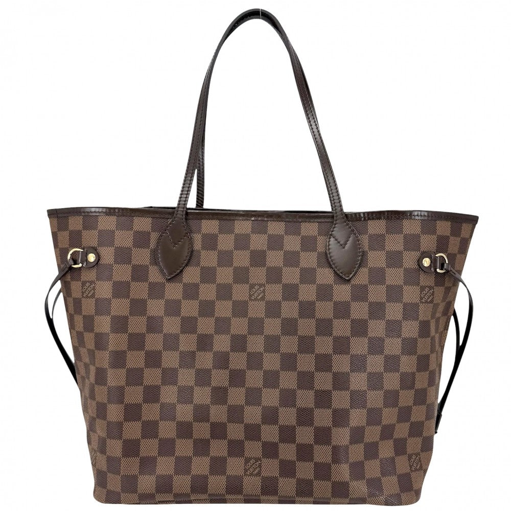 LOUIS VUITTON ルイヴィトン トートバッグ ネヴァーフルMM ハンドバッグ N51105 ダミエキャンバス ブラウン 茶 ゴールド金具 レディース【中古品】