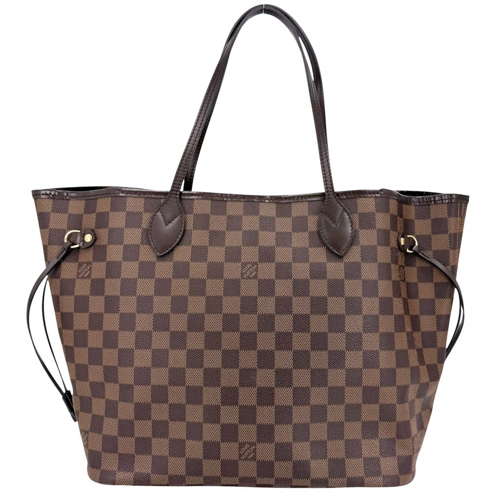 LOUIS VUITTON ルイヴィトン トートバッグ ネヴァーフルMM ハンドバッグ N51105 ダミエキャンバス ブラウン 茶 ゴールド金具 レディース【中古品】