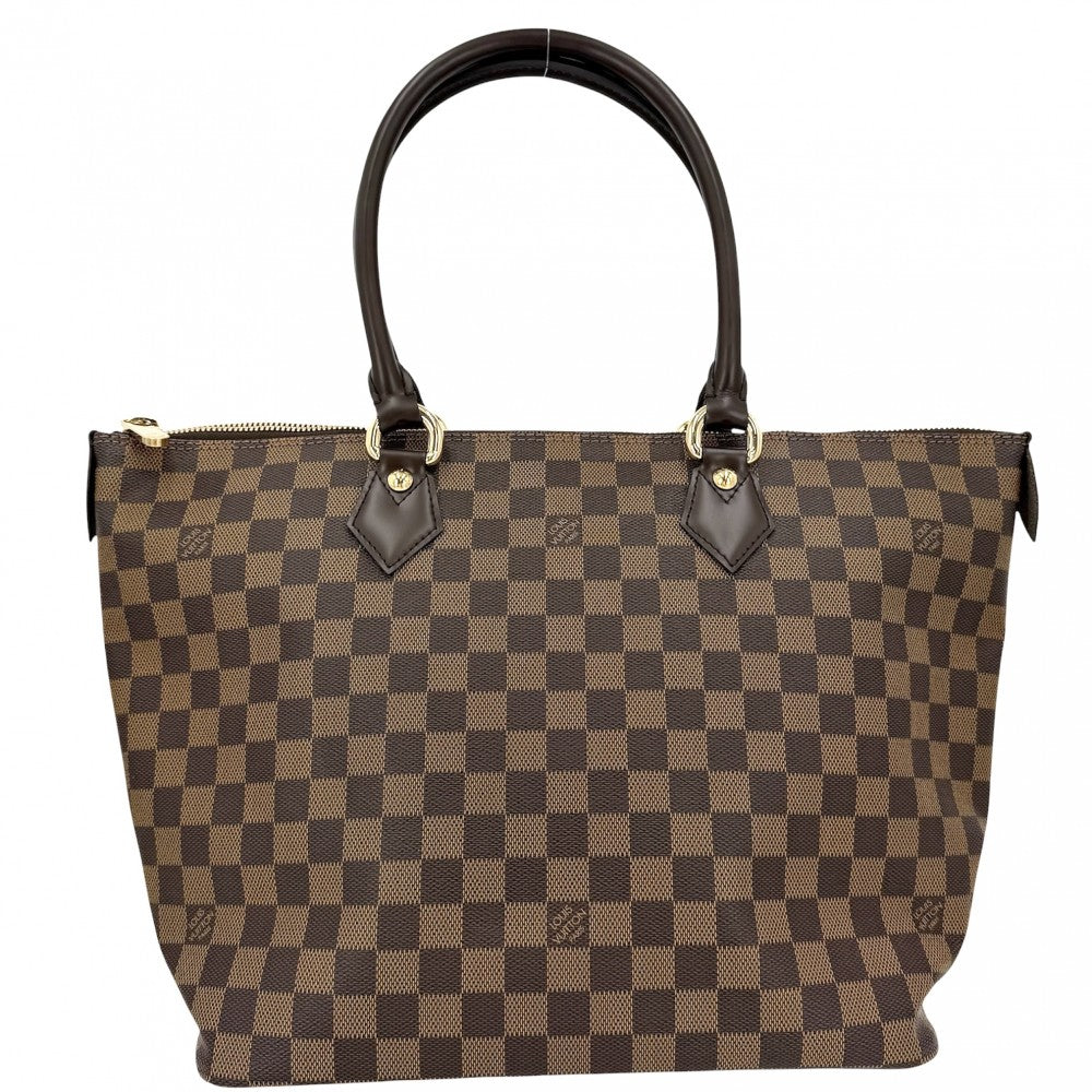 LOUIS VUITTON ルイヴィトン トートバッグ ダミエ サレヤMM ハンドバッグ N51182 ブラウン 茶 ゴールド金具 レディース【中古品】