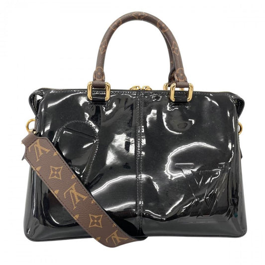 LOUIS VUITTON ルイヴィトン ショルダーバッグ トート・ミロワール LVロゴ M54626 ヴェルニ モノグラム・キャンパス ブラック 黒 レディース【中古品】