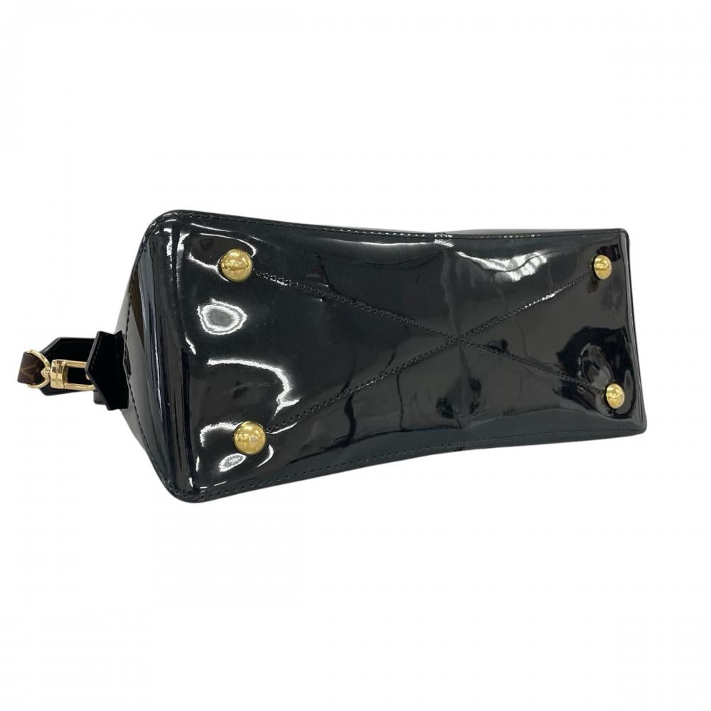 LOUIS VUITTON ルイヴィトン ショルダーバッグ トート・ミロワール LVロゴ M54626 ヴェルニ モノグラム・キャンパス ブラック 黒 レディース【中古品】