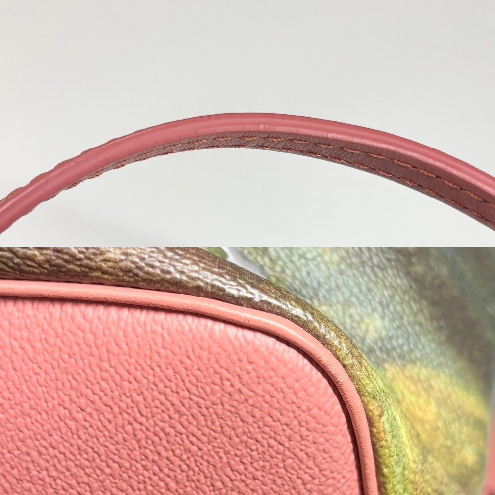 LOUIS VUITTON ルイヴィトン トートバッグ マスターズコレクション ネヴァーフル MM モナリザ ポピーペタル ジェフ クーンズ M43373 ピンク マルチカラー ピンクゴールド×シルバー金具 レディース【中古品】