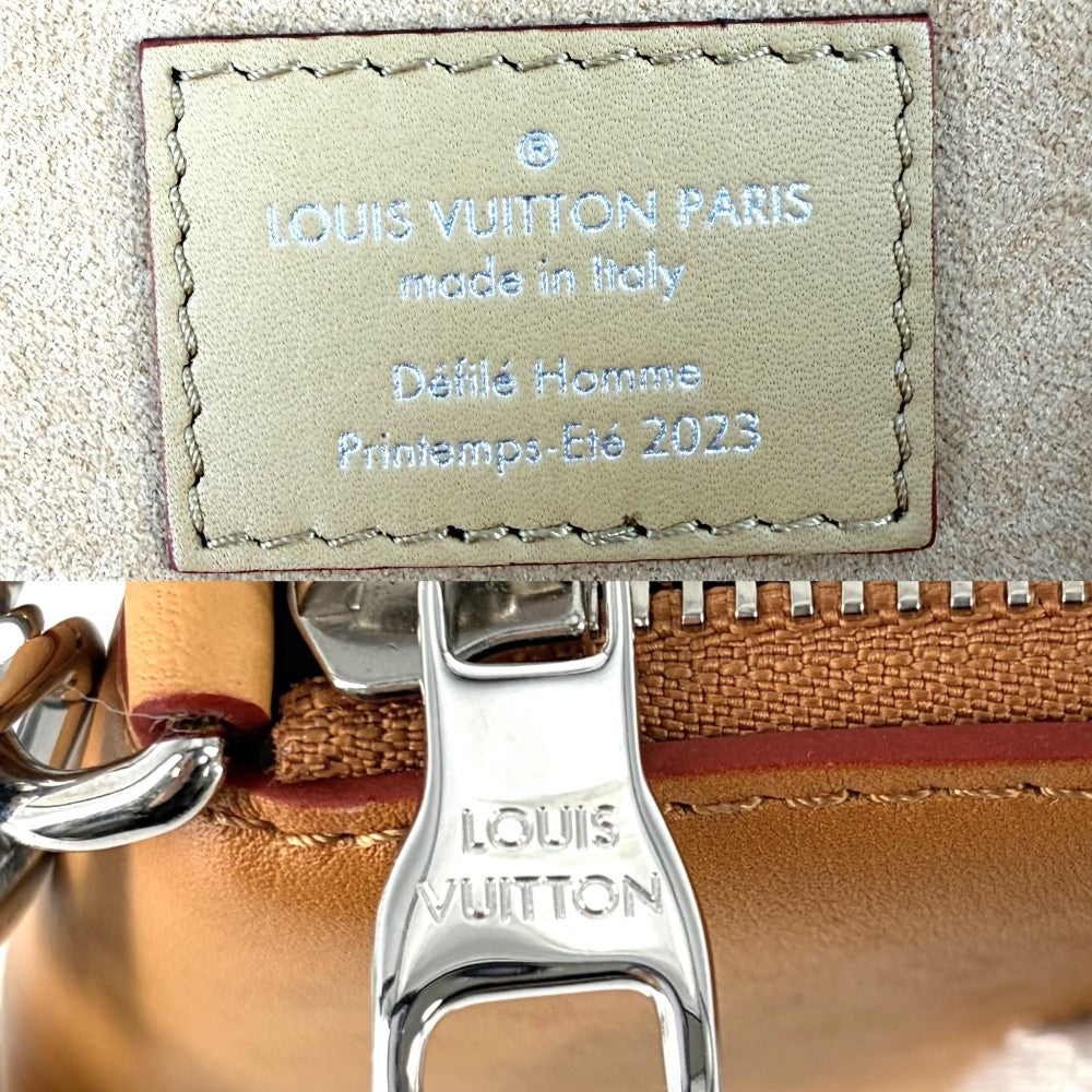 LOUIS VUITTON ルイヴィトン クラッチバッグ モノグラム フォーチュン・クッキー セカンドバッグ ポーチ M82025 ブラウン 茶 シルバー金具 メンズ【中古品】