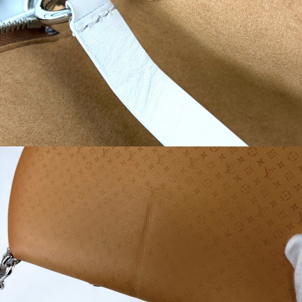 LOUIS VUITTON ルイヴィトン クラッチバッグ モノグラム フォーチュン・クッキー セカンドバッグ ポーチ M82025 ブラウン 茶 シルバー金具 メンズ【中古品】
