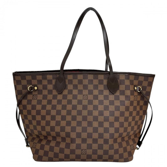 LOUIS VUITTON ルイヴィトン トートバッグ ダミエ・エベヌ ネヴァーフルMM N51105 ダミエキャンバス ブラウン 茶 ゴールド金具 レディース【中古品】