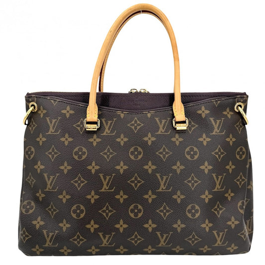LOUIS VUITTON ルイヴィトン 2WAY パラス ハンドバッグ ショルダーバッグ Pallas M40908 モノグラムキャンバス ブラウン 茶 パープル 紫
 ゴールド金具 レディース【中古品】