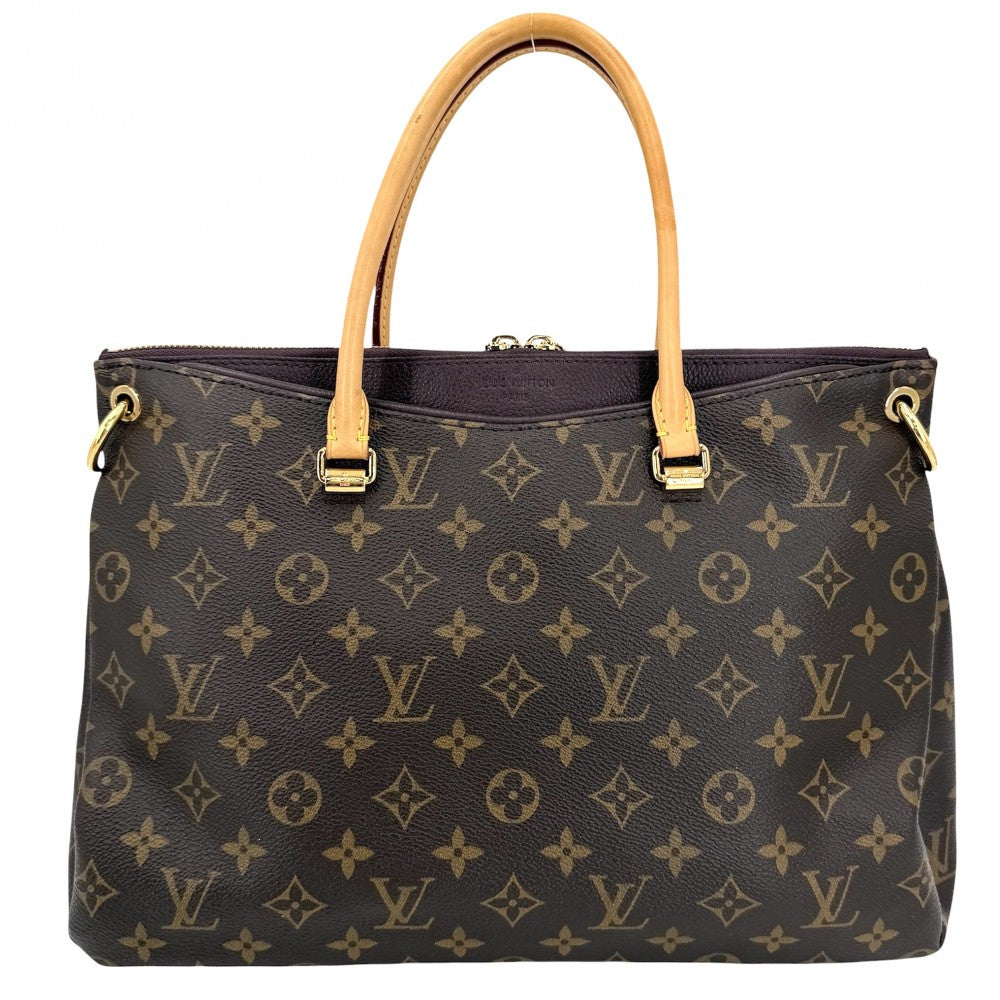 LOUIS VUITTON ルイヴィトン 2WAY パラス ハンドバッグ ショルダーバッグ Pallas M40908 モノグラムキャンバス ブラウン 茶 パープル 紫
 ゴールド金具 レディース【中古品】