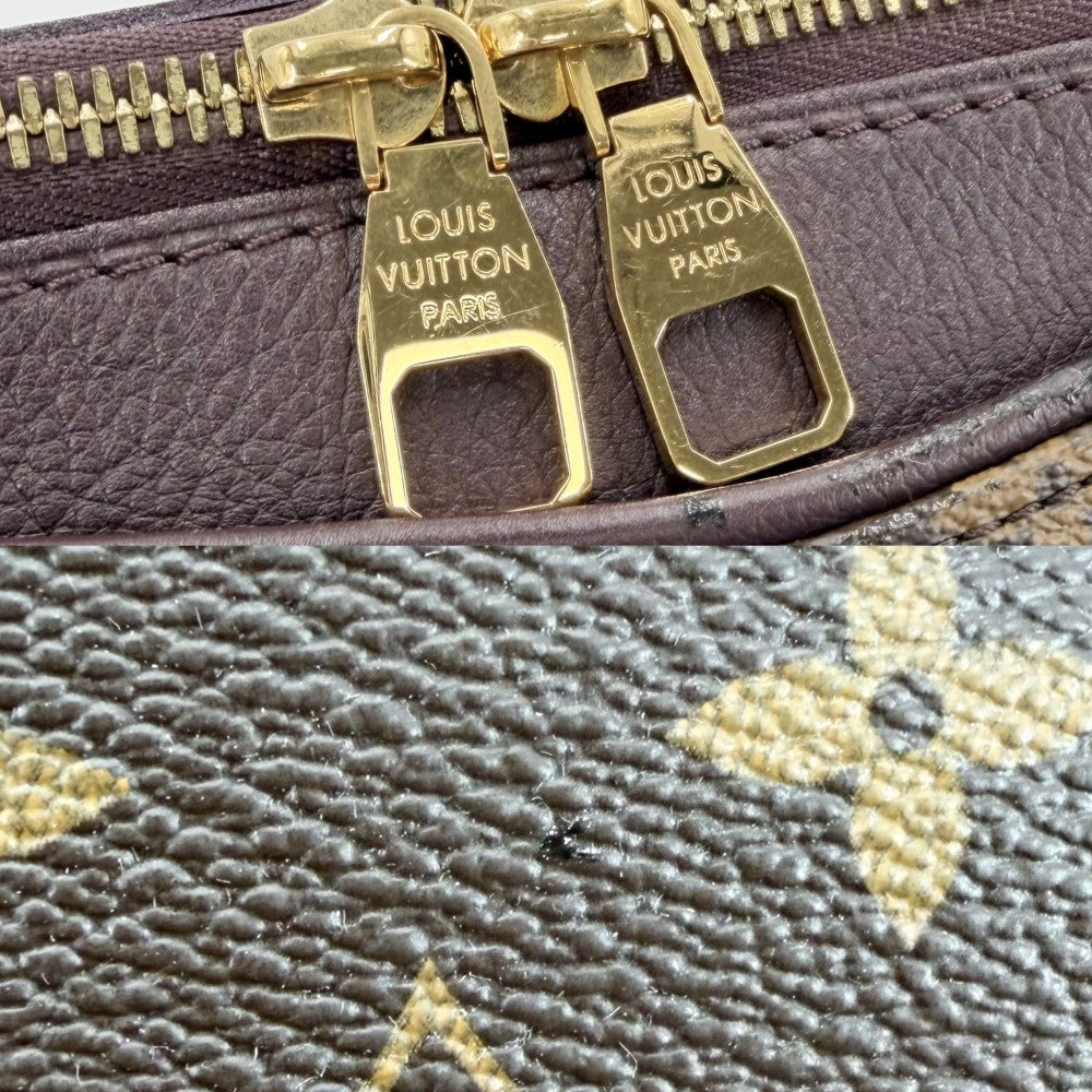 LOUIS VUITTON ルイヴィトン 2WAY パラス ハンドバッグ ショルダーバッグ Pallas M40908 モノグラムキャンバス ブラウン 茶 パープル 紫
 ゴールド金具 レディース【中古品】
