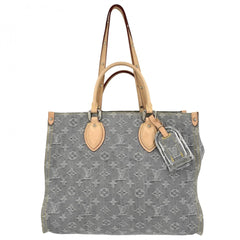 LOUIS VUITTON ルイヴィトン 2WAY オンザゴーMM ハンドバッグ トートバッグ M13189 モノグラムデニム ウォッシュドグレー ゴールド金具 レディース【中古品】