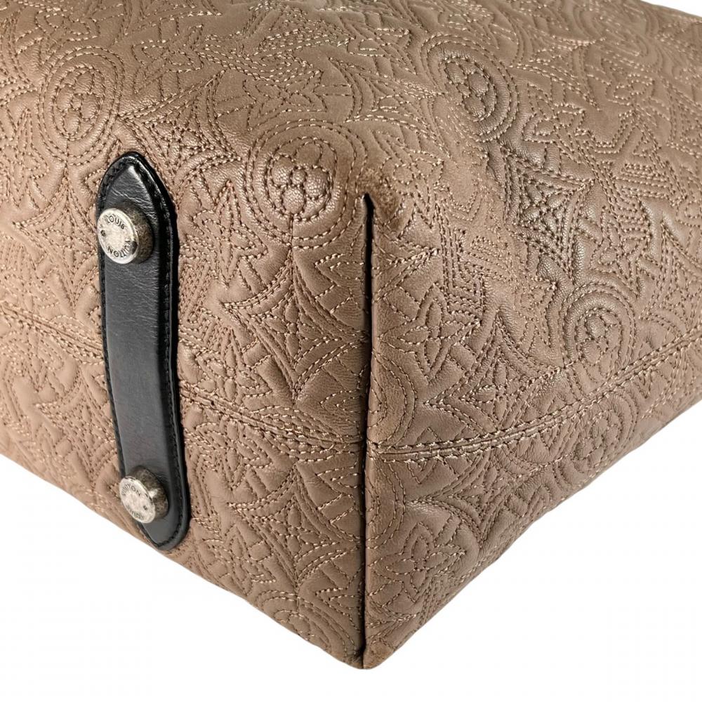 LOUIS VUITTON ルイヴィトン トートバッグ アンティア ホーボーPM モノグラム M93833 ラムスキン ブラウン 茶 シルバー金具 レディース【中古品】