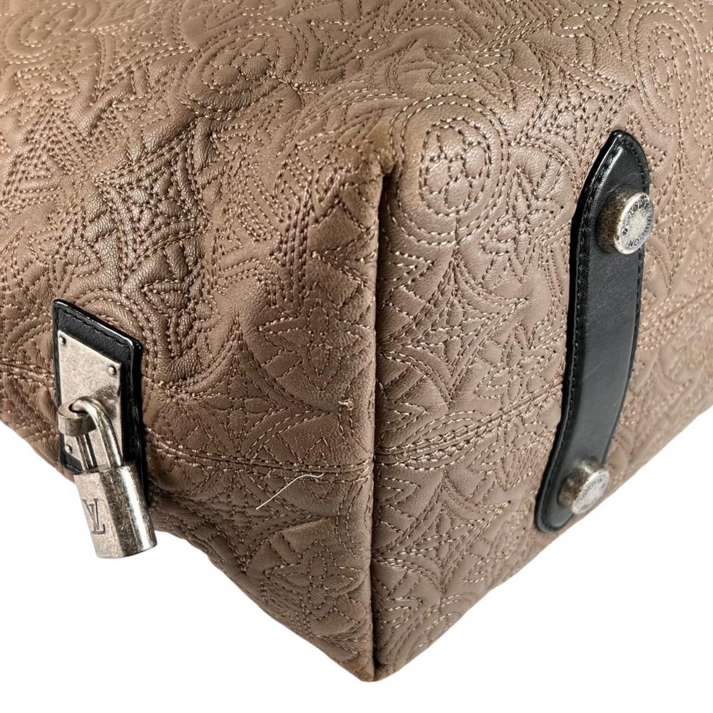 LOUIS VUITTON ルイヴィトン トートバッグ アンティア ホーボーPM モノグラム M93833 ラムスキン ブラウン 茶 シルバー金具 レディース【中古品】