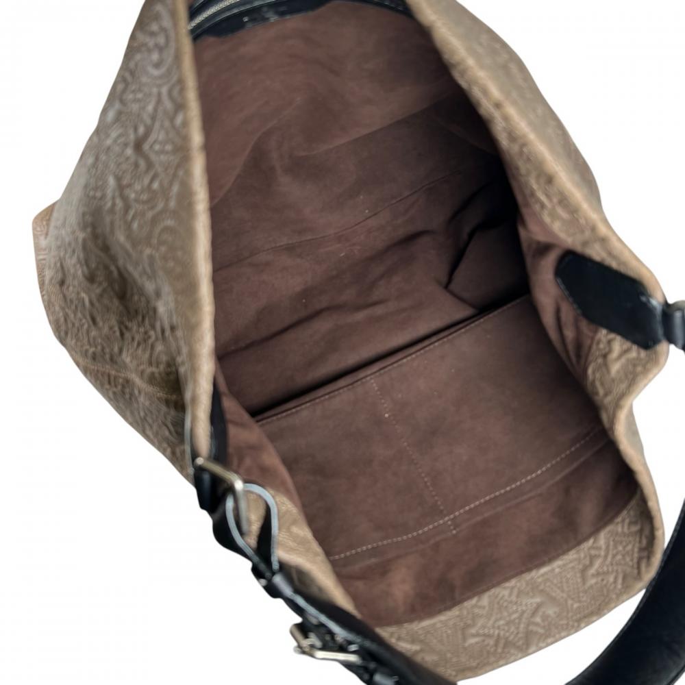 LOUIS VUITTON ルイヴィトン トートバッグ アンティア ホーボーPM モノグラム M93833 ラムスキン ブラウン 茶 シルバー金具 レディース【中古品】