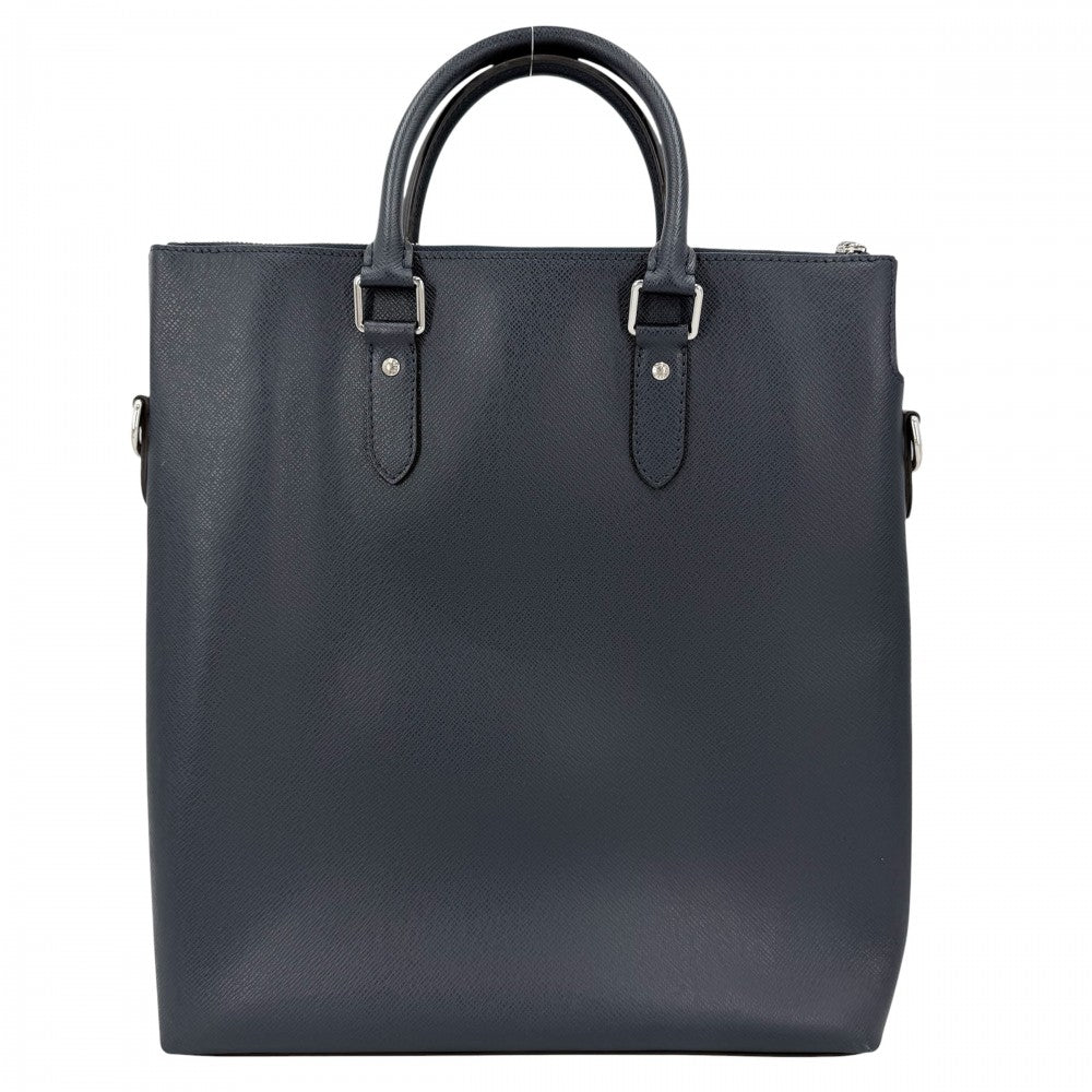 LOUIS VUITTON ルイヴィトン 2WAY タイガ アントン トート ハンドバッグ ショルダーバッグ ビジネスバッグ M33432 ネイビー 紺 シルバー金具 メンズ【中古品】