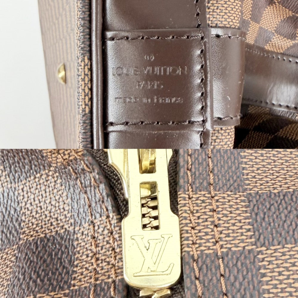 【開店SALE】 LOUIS VUITTON ルイヴィトン ハンドバッグ ダミエ グリモ ミニボストンバッグ N41160 ブラウン 茶 ゴールド金具 レディース【中古品】