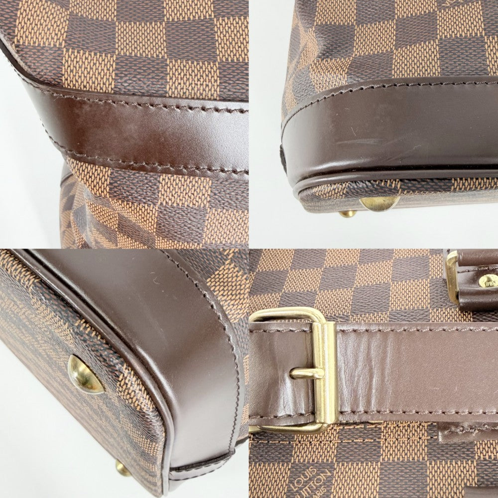 【開店SALE】 LOUIS VUITTON ルイヴィトン ハンドバッグ ダミエ グリモ ミニボストンバッグ N41160 ブラウン 茶 ゴールド金具 レディース【中古品】