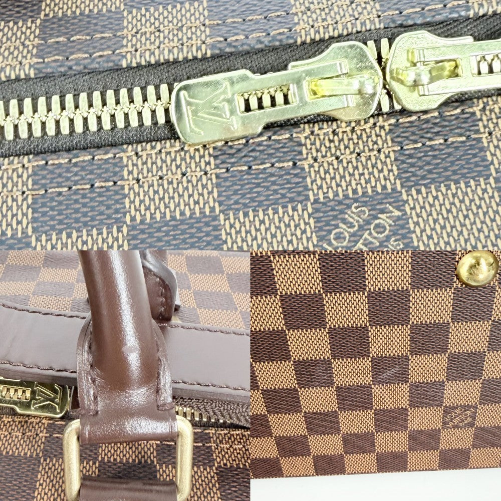 【開店SALE】 LOUIS VUITTON ルイヴィトン ハンドバッグ ダミエ グリモ ミニボストンバッグ N41160 ブラウン 茶 ゴールド金具 レディース【中古品】