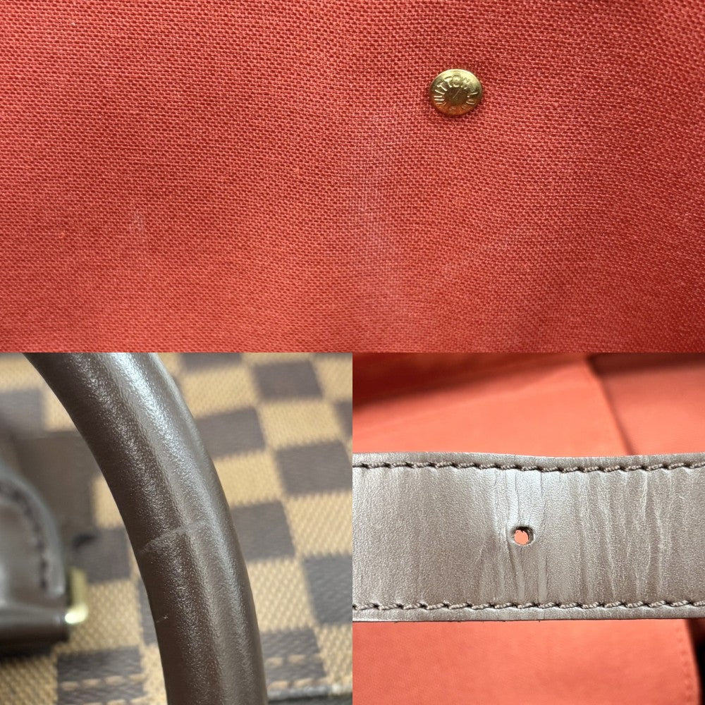 【開店SALE】 LOUIS VUITTON ルイヴィトン ハンドバッグ ダミエ グリモ ミニボストンバッグ N41160 ブラウン 茶 ゴールド金具 レディース【中古品】