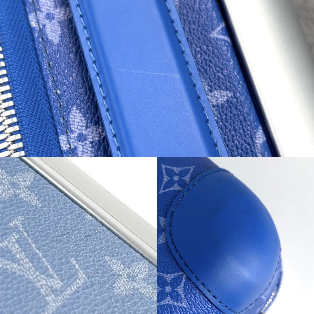 LOUIS VUITTON ルイヴィトン キャリーバッグ モノグラム クラウズ ホライゾン55 トランク スーツケース ヴァージルアブロー M20411 PVCコーティングキャンバス レザー ブルー 青 ホワイト 白 シルバー金具 ユニセックス【中古品】