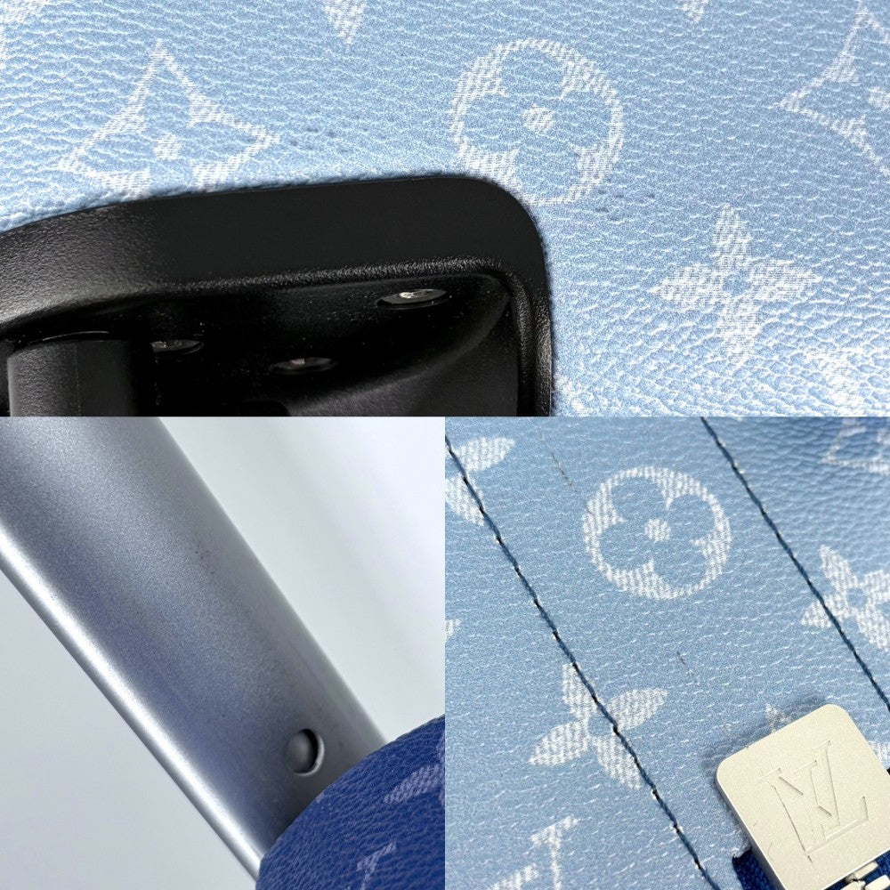 LOUIS VUITTON ルイヴィトン キャリーバッグ モノグラム クラウズ ホライゾン55 トランク スーツケース ヴァージルアブロー M20411 PVCコーティングキャンバス レザー ブルー 青 ホワイト 白 シルバー金具 ユニセックス【中古品】