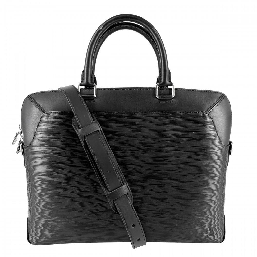 LOUIS VUITTON ルイヴィトン 2WAY オリバー ハンドバッグ ブリーフケース ショルダーバッグ ビジネスバッグ M51689 エピレザー ブラック 黒 シルバー金具 メンズ【中古品】