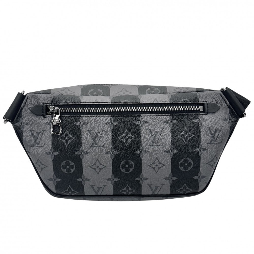 LOUIS VUITTON ルイヴィトン ボディバッグ モノグラムストライプ モジュラースリングバッグ LV×NIGO コラボ エクリプス 小さめ かばん 鞄 M59338 ブラック 黒 シルバー金具 メンズ【中古品】