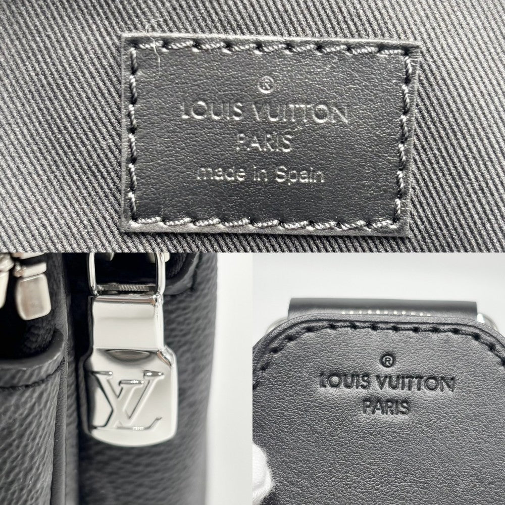LOUIS VUITTON ルイヴィトン ボディバッグ アヴェニュースリングバッグPM クロスボディバッグ M47137 モノグラムエクリプス ブラック 黒 シルバー金具 メンズ【中古品】