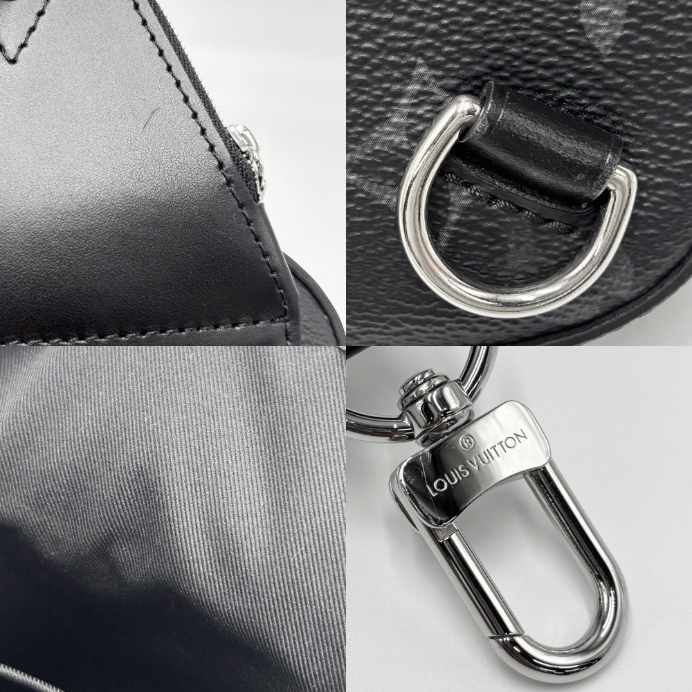 LOUIS VUITTON ルイヴィトン ボディバッグ アヴェニュースリングバッグPM クロスボディバッグ M47137 モノグラムエクリプス ブラック 黒 シルバー金具 メンズ【中古品】