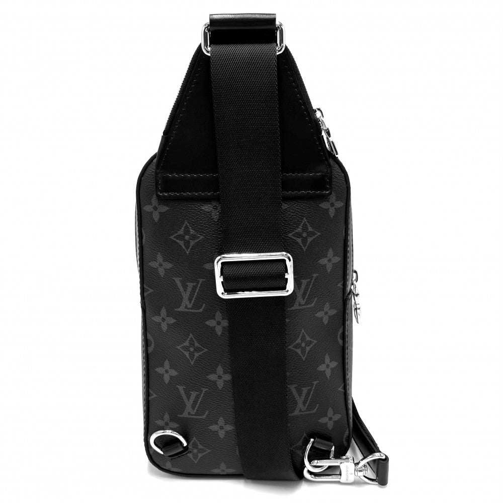 LOUIS VUITTON ルイヴィトン ボディバッグ アヴェニュースリングバッグPM クロスボディバッグ M47137 モノグラムエクリプス ブラック 黒 シルバー金具 メンズ【中古品】