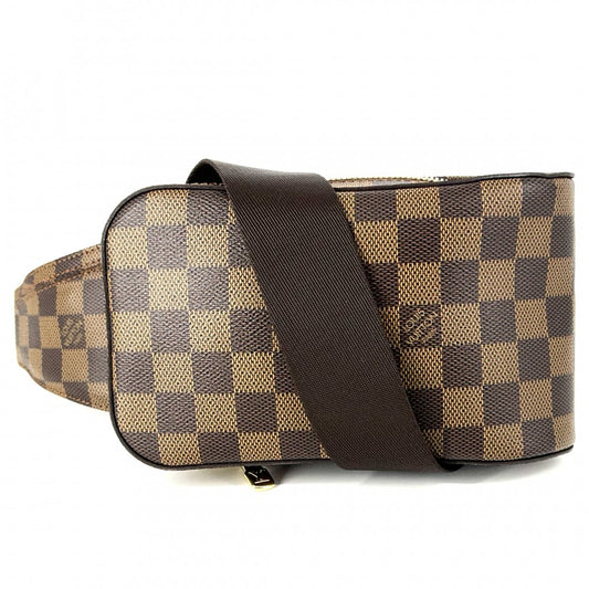 【開店SALE】 LOUIS VUITTON ルイヴィトン ボディバッグ ジェロニモス ウエストポーチ Geronimos　 N51994 ダミエキャンバス ブラウン 茶 ゴールド金具 メンズ【中古品】