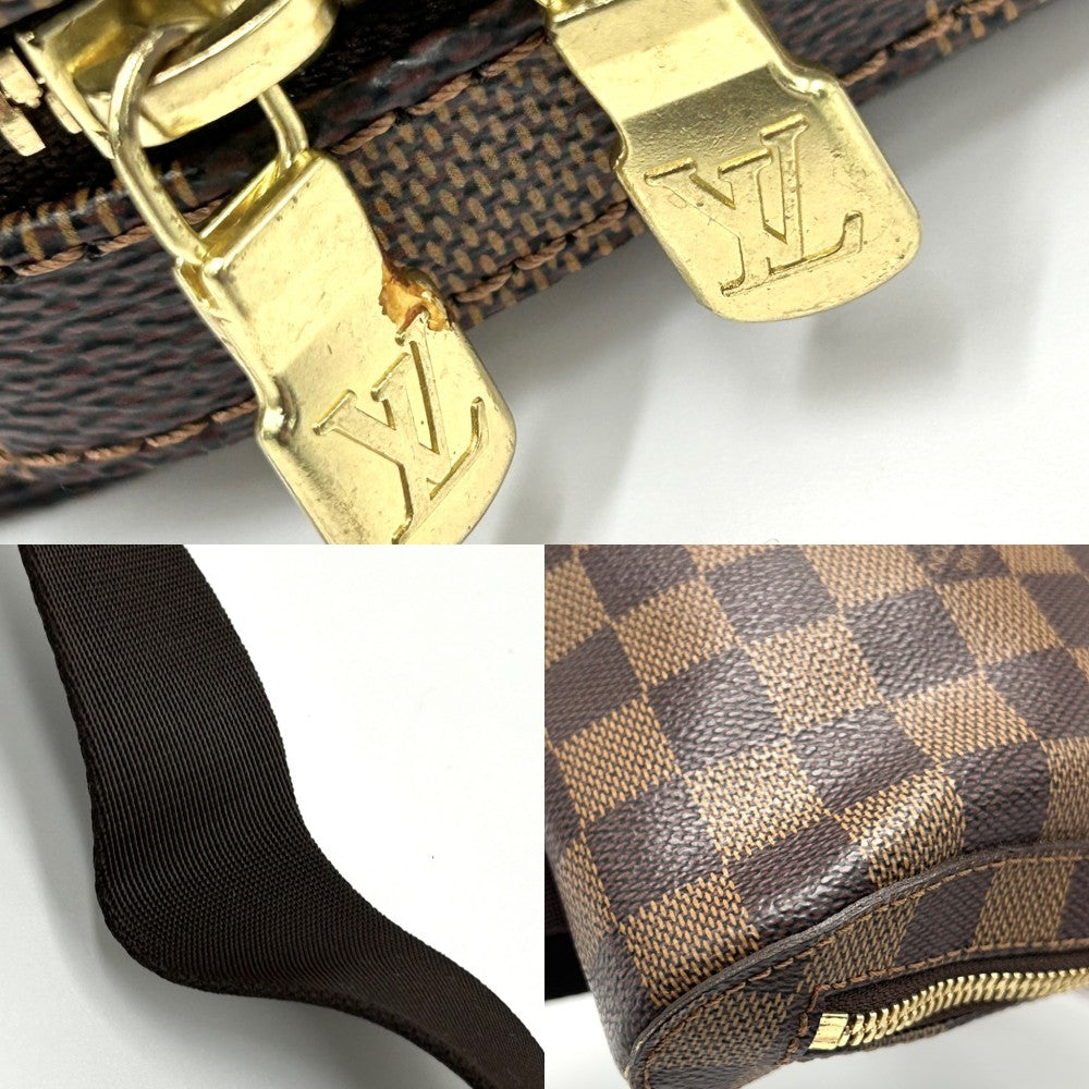 LOUIS VUITTON ルイヴィトン ボディバッグ ジェロニモス ウエストポーチ Geronimos　 N51994 ダミエキャンバス ブラウン 茶 ゴールド金具 メンズ【中古品】