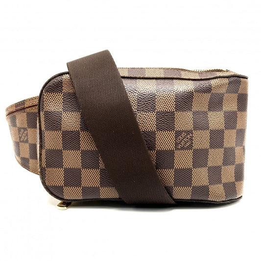 【開店SALE】 LOUIS VUITTON ルイヴィトン ボディバッグ ジェロニモス ウエストポーチ Geronimos　 N51994 ダミエキャンバス ブラウン 茶 ゴールド金具 メンズ【中古品】