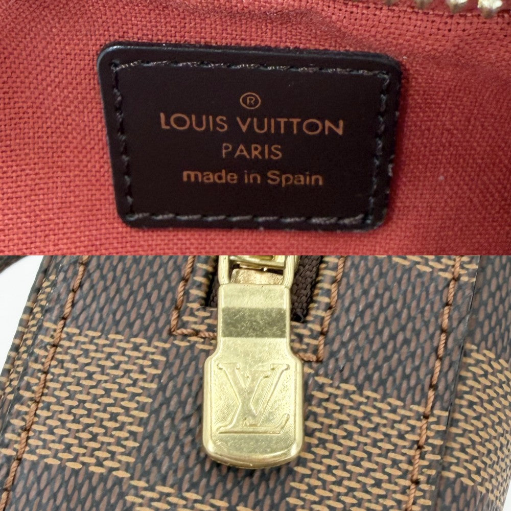 【開店SALE】 LOUIS VUITTON ルイヴィトン ボディバッグ ジェロニモス ウエストポーチ Geronimos　 N51994 ダミエキャンバス ブラウン 茶 ゴールド金具 メンズ【中古品】