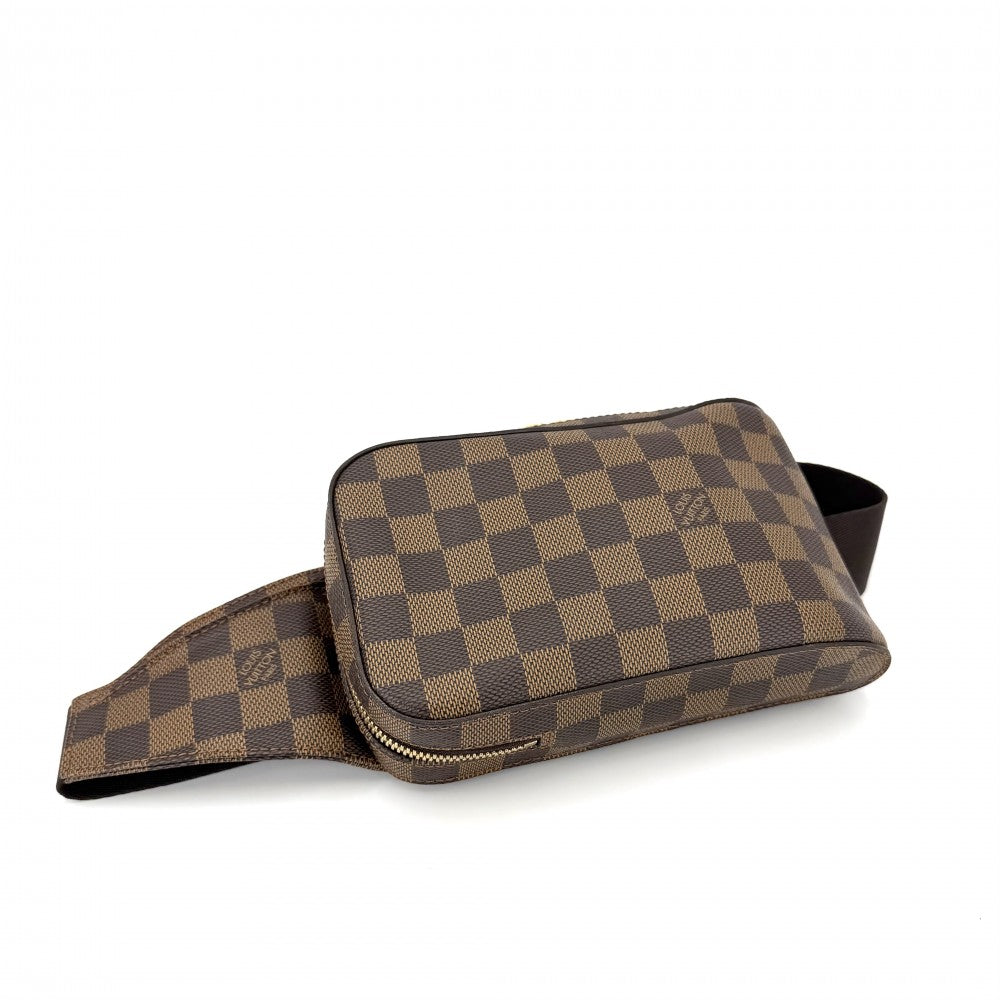 【開店SALE】 LOUIS VUITTON ルイヴィトン ボディバッグ ジェロニモス ウエストポーチ Geronimos　 N51994 ダミエキャンバス ブラウン 茶 ゴールド金具 メンズ【中古品】