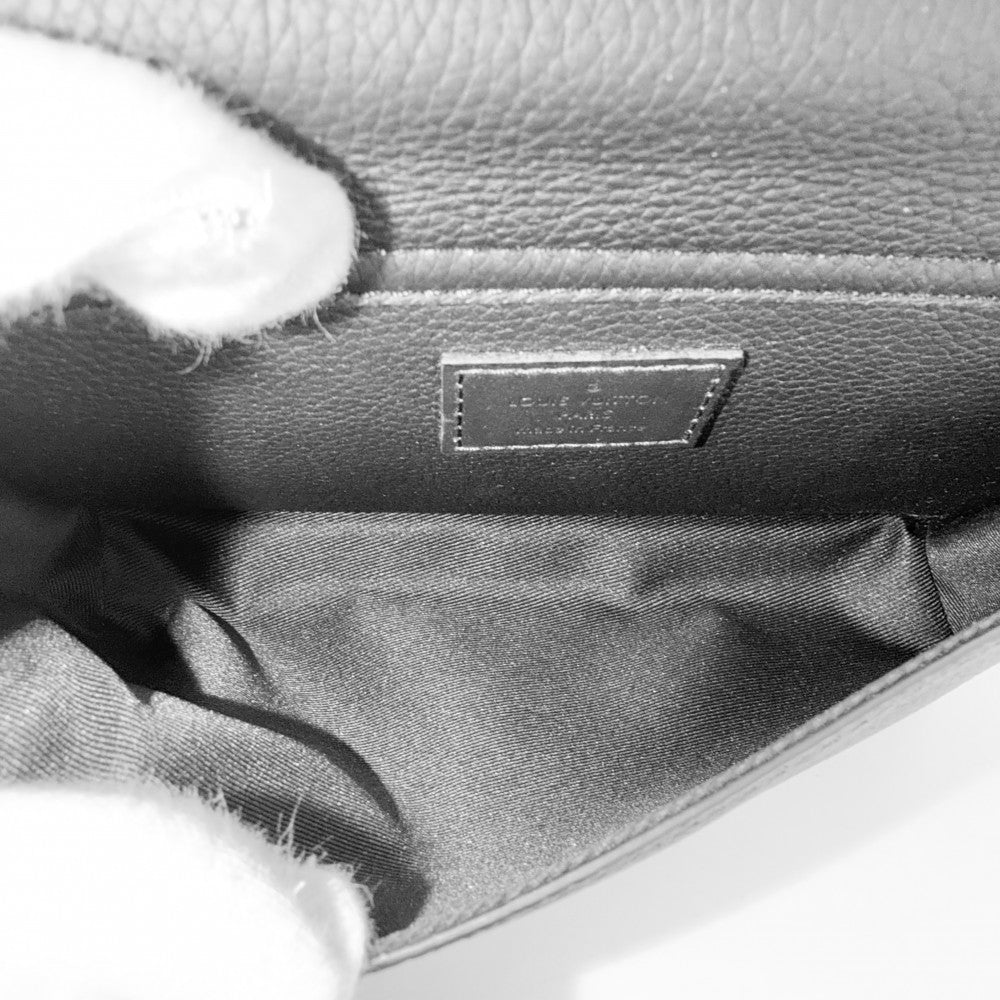 LOUIS VUITTON ルイヴィトン ボディバッグ テイクオフ・スリング LVアエログラム ウエストポーチ ブラック 黒 M57081 カーフレザー ノワール ブラック金具 メンズ【中古品】