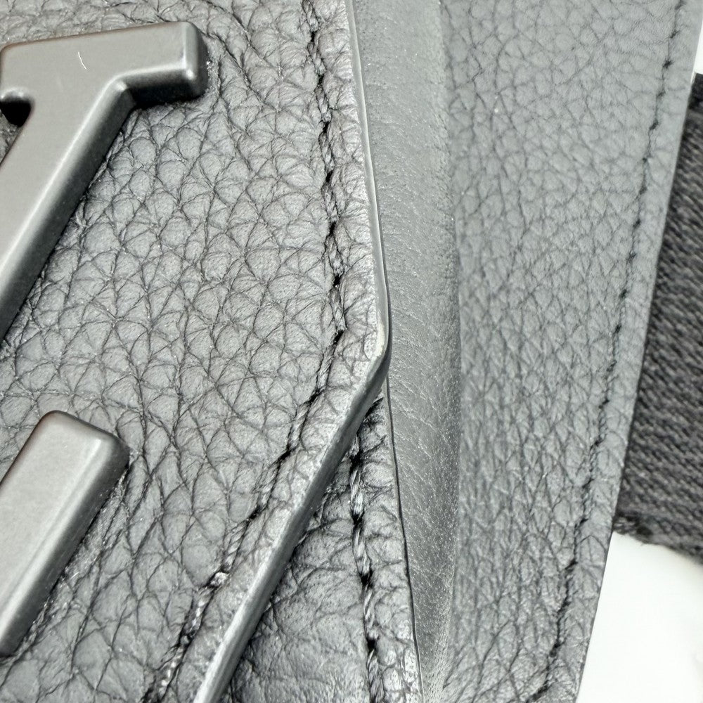 LOUIS VUITTON ルイヴィトン ボディバッグ テイクオフ・スリング LVアエログラム ウエストポーチ ブラック 黒 M57081 カーフレザー ノワール ブラック金具 メンズ【中古品】