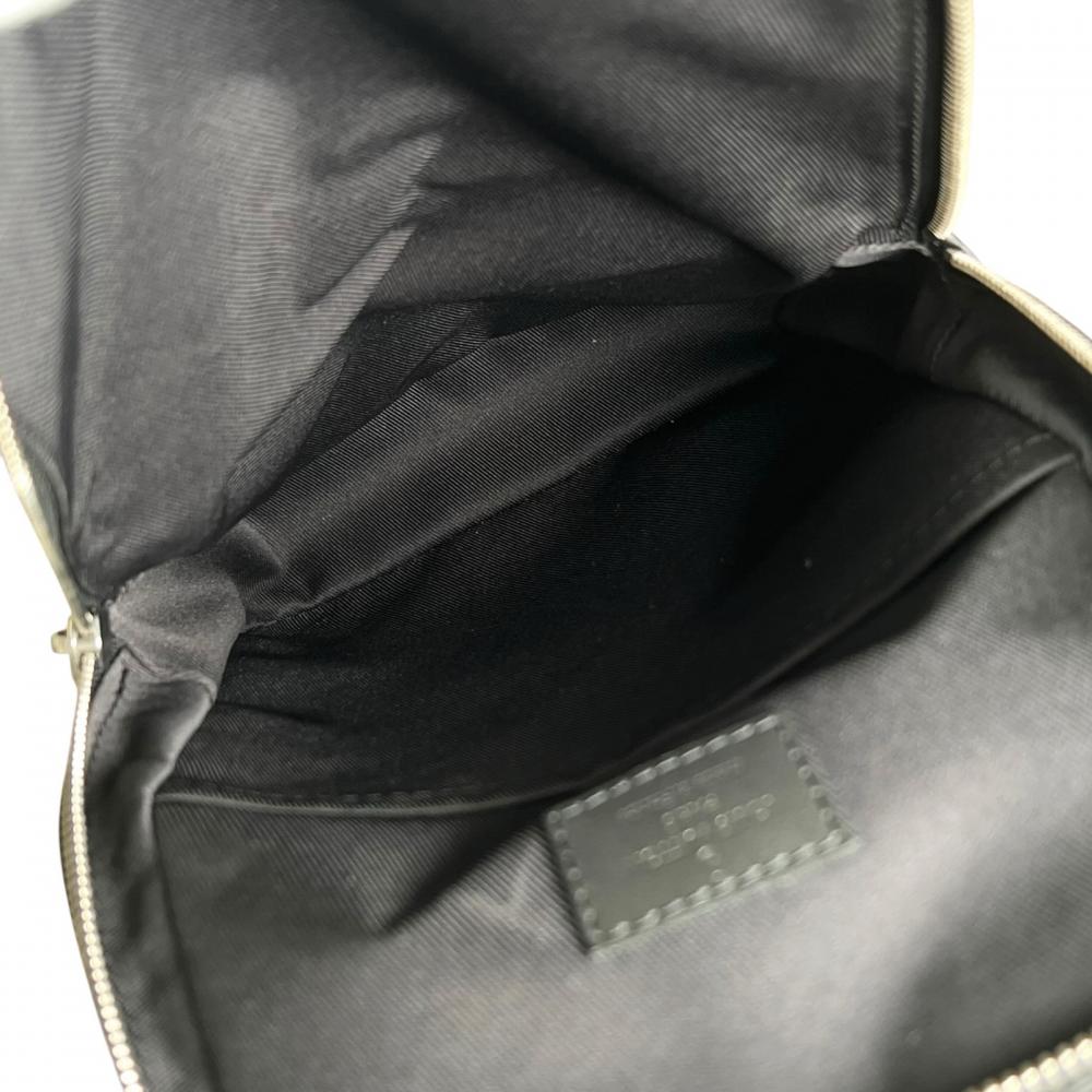 LOUIS VUITTON ルイヴィトン ボディバッグ ダミエ・アンフェニ アヴェニュー スリングバッグ N41720 カーフ ブラック 黒 シルバー金具 メンズ【中古品】