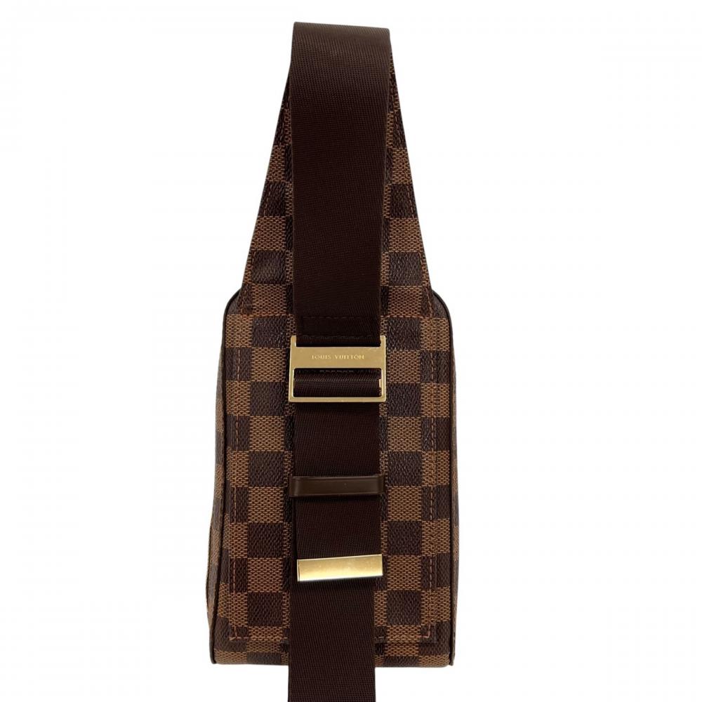 LOUIS VUITTON ルイヴィトン ボディバッグ ダミエ ジェロニモス ショルダー N51994 ダミエキャンバス レザー ブラウン 茶 ゴールド金具 メンズ【中古品】