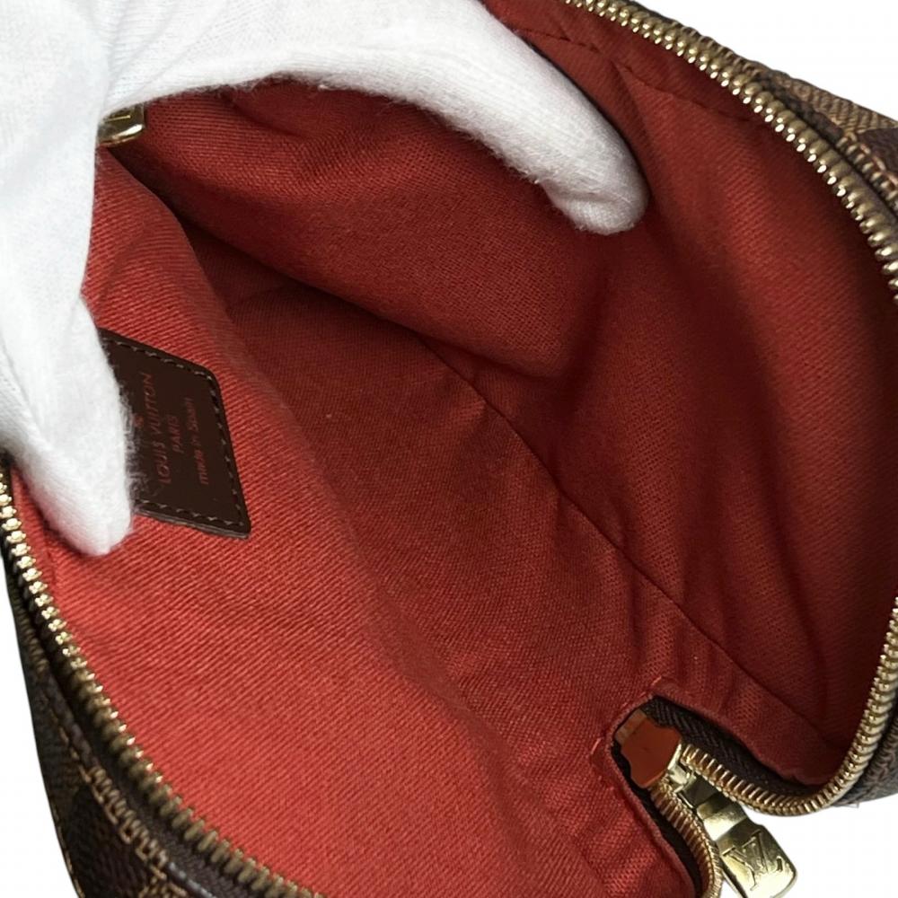 LOUIS VUITTON ルイヴィトン ボディバッグ ダミエ ジェロニモス ショルダー N51994 ダミエキャンバス レザー ブラウン 茶 ゴールド金具 メンズ【中古品】
