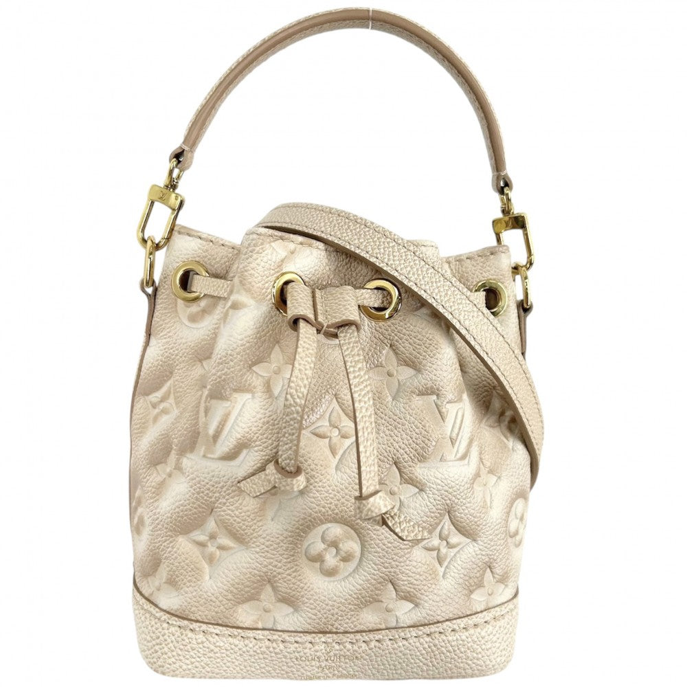 【開店SALE】 LOUIS VUITTON ルイヴィトン 2WAY モノグラムアンプラント ナノノエ ポシェット サマースターダスト ショルダーバッグ ハンドバッグ かばん 鞄 M81463 ベージュ ゴールド金具 レディース【中古品】