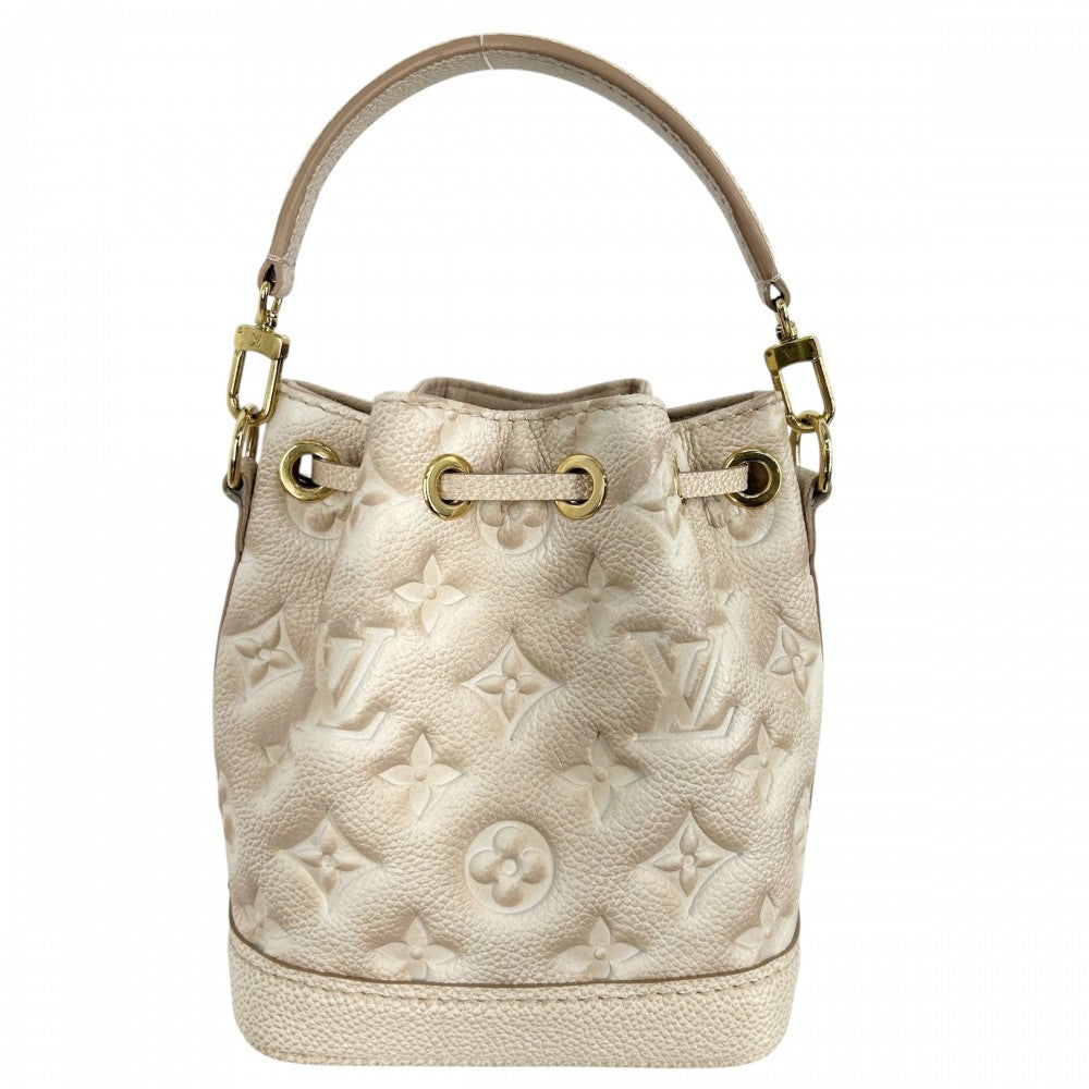 【開店SALE】 LOUIS VUITTON ルイヴィトン 2WAY モノグラムアンプラント ナノノエ ポシェット サマースターダスト ショルダーバッグ ハンドバッグ かばん 鞄 M81463 ベージュ ゴールド金具 レディース【中古品】